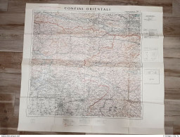 Carta Geografica Confini Orientali Sez. I Udine I.G.M. Anno 1950 Cm 90 X 100 - Andere & Zonder Classificatie