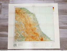Carta Geografica O Mappa Ancona E Le Marche I.G.M. Anno 1951 Cm 65,00 X 60,00 - Otros & Sin Clasificación