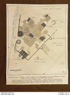 Il Cairo Nel 1925 Qasr Es-Shama Castrum Romano Babilonia D'Egitto La Pianta - Sonstige & Ohne Zuordnung