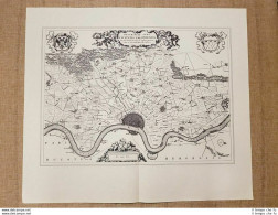 Carta Geografica Descriptio Agri Civitatis Coloniensis Anno 1667 Blaeu Ristampa - Cartes Géographiques