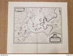 Carta Geografica O Mappa Oldenburg Comitatus Anno 1645 Joan Blaeu Ristampa - Cartes Géographiques