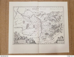 Carta Geografica O Mappa Grodkow E Nysa Polonia Anno 1662 Joan Blaeu Ristampa - Landkarten