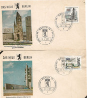 Germany  Berlin 1965 Kaiser Wilhelm Memorial Church, Regina Martyrum Memorial Church - Mi 254, 258, 258 FDC - Brieven En Documenten