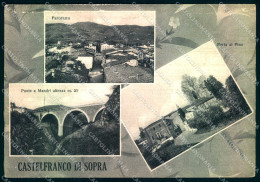 Arezzo Castelfranco Di Sopra Ponte A Mandri ABRASA FG Cartolina JK0224 - Arezzo