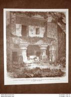 In India Nel 1863 Facciata Di Una Grotta Di Kanheri - Before 1900