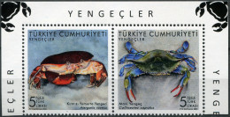 Turkey 2022. Crabs Of Turkey (II) (MNH OG) Block Of 2 Stamps - Ongebruikt