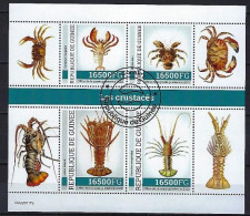 Animaux Crustacés Guinée 2022 (395) Yvert N° 11593 à 11596 Oblitérés Used - Crostacei