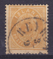 Iceland 1882 Mi. 12 A, 3 Aur Ziffer Mit Krone Im Oval Lapidar REYKJAVIK Cancel (o) (2 Scans) - Usados