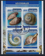 Animaux Coquillages Togo 2017 (398) Yvert N° 5642 à 5645 Oblitérés Used - Muscheln