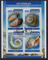 Togo 2017 Animaux Coquillages (398) Yvert N° 5642 à 5645 Oblitérés Used - Togo (1960-...)