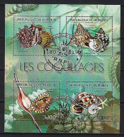 Animaux Coquillages Burundi 2012 (399) Yvert N° 1738 à 1741 Oblitérés Used - Coneshells