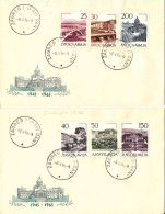 Yugoslavia FDC Zagreb 8-5-1965 Capital Cities Of The Yugoslav Republics Complete Set Of 6 On 2 Covers - FDC