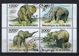 Animaux Eléphants Burundi 2011 (400) Yvert Timbres Bloc N° 154 Oblitérés Used - Elephants