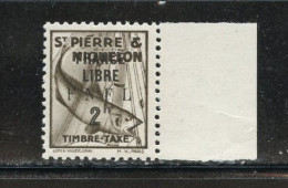 SAINT PIERRE ET MIQUELON TAXE 65 FRANCE LIBRE LUXE NEUF SANS CHARNIERE - Timbres-taxe