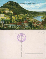 Königstein (Sächsische Schweiz) Blick Auf Die Stadt Künstlerkarte 1914  - Koenigstein (Saechs. Schw.)