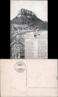 Königstein (Sächsische Schweiz) Sage, Fass Und Festung - Künstlerkarte 1915  - Königstein (Sächs. Schw.)