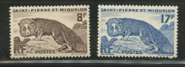 SAINT PIERRE ET MIQUELON PETAIN 345/346 RENARD LUXE NEUF SANS CHARNIERE - Nuovi