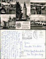 Ansichtskarte Kitzingen Kirche, Turm, Überblick, Brunnen, Brücke 1965 - Kitzingen