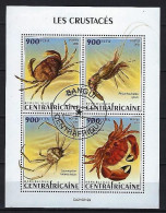 Animaux Crustacés Centrafrique 2021 (401) Yvert 7738 à 7741 Oblitérés Used - Crostacei