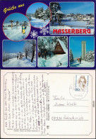 Masserberg Teilansicht, Landschaft, Aussichtsturm - Im Winter 1996 - Masserberg
