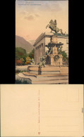 Ansichtskarte Innsbruck Stadttheater Mit Leopoldsbrunnen Coloriert 1912 - Innsbruck