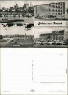 Ansichtskarte Rostock Hafen, Hauptbahnhof, Hotel Warnow, Rathaus 1977 - Rostock