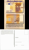 Ansichtskarte  Geldscheine Vorderseite Rückseite Der 200 EURO Banknote 2000 - Zeitgenössisch (ab 1950)