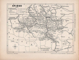 Carte Du Département De L'Ariège - Landkarten