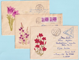 USSR 1970.0120-0225. Flora. 3 Used Covers - 1970-79