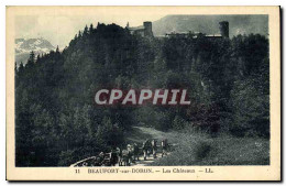 CPA Beaufort Sur Doron Les Chateaux Chasseurs Alpins Militaria - Beaufort