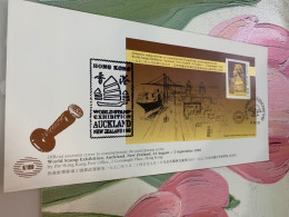 Hong Kong Stamp FDC 1990 NZ Exhibition - Storia Postale