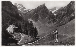 ALPHORNBLÄSER AM SECALPSEE - CARTOLINA FOTOGRAFICA FP SPEDITA NEL 1943 - Horn