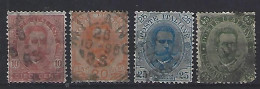 Italy 1893  Umberto I (o) Mi.67-70 - Oblitérés