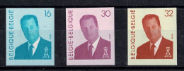 Belgique NON DENTELE COB 2535/2537 ND Rare 1000 Ex. Cote 130 € - 1981-2000