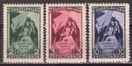 Yugoslavia 1948 5th Communist Party Congress, Mi 542-544,perf.12-1/2,11-1/2,11-1/2 - MNH**VF - Nuovi