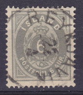 Iceland 1876 Mi. 7A , 6 Aur Ziffer Mit Krone Im Oval Sideways Lapidar Cds. REYKJAVIK Perf. 14x12½ (o) (2 Scans) - Usados