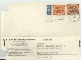 BDR GS 1952 HAMBURG - Postkaarten - Gebruikt