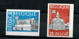 Belgique NON DENTELE COB 2367-2368 ND Europa Rare 1000 Ex. Cote 100 € - 1981-2000