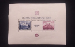 O) 1937 CZECHOSLOVAKIA, VIEW OF POPRAD LAKE - TOMB OF GENERAL MILAN STEFANIK. LIBERATION DE LA TCHECHOSLOVAQUIE,  PHILAT - Otros & Sin Clasificación