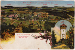 Cunewalde (Oberlausitz) Kumwałd Gruß Bieleboh, Blick über Beiersdorf  Süden 1918 - Cunewalde