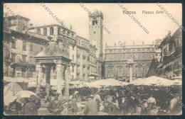 Verona Città Piazza Erbe Mercato Cartolina MQ2548 - Verona