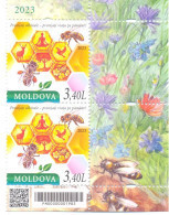 2023. Moldova, Apiculture, Protect Of Bees - Protect Of Life On The Earth, 2v With Right Margin, Mint/** - Moldavie