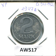 2 DM 1977 A DDR EAST DEUTSCHLAND Münze GERMANY #AW517.D.A - 2 Marcos