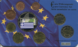 GRÈCE GREECE 2002-2007 EURO SET + MEDAL UNC #SET1224.16.F.A - Grèce