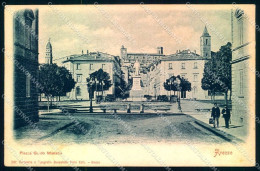 Arezzo Città Monumento Guido Monaco Piazza Cartolina JK0619 - Arezzo