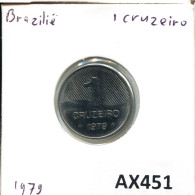 1 CRUZEIRO 1979 BRÉSIL BRAZIL Pièce #AX451.F.A - Brazil