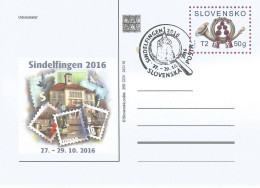 CDV 259 Slovakia Sindelfingen Stamp Fair 2016 Stamps On Stamps - Expositions Philatéliques