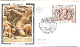 France 1970  Art, Triumph Of Flora; Sculpture By Jean-Baptiste Carpeaux (1827-1875) Mi 1721 FDC - Covers & Documents