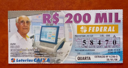 Loterie Brésilienne. Jour Ouvrable De Loterie - Lottery Tickets
