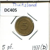 5 PFENNIG 1977 D WEST & UNIFIED GERMANY Coin #DC405.U.A - 5 Pfennig